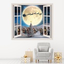 Christmas Village 3D Window Wall Sticker