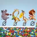 Circus Animals Giraffe Lion Wall Sticker Set