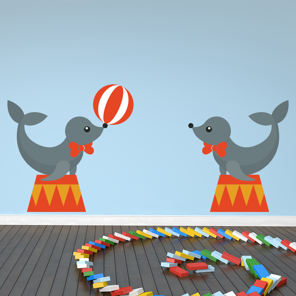 Circus Seals Wall Sticker