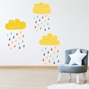 Clouds & Raindrops Nursery Wall Sticker