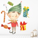 Christmas Elf Festive Wall Sticker