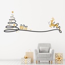 Christmas Tree Border Reindeer Wall Sticker