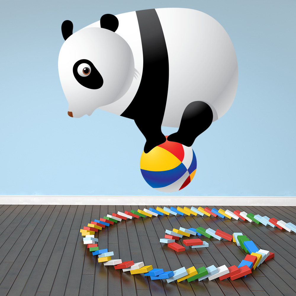 Circus Panda Wall Sticker