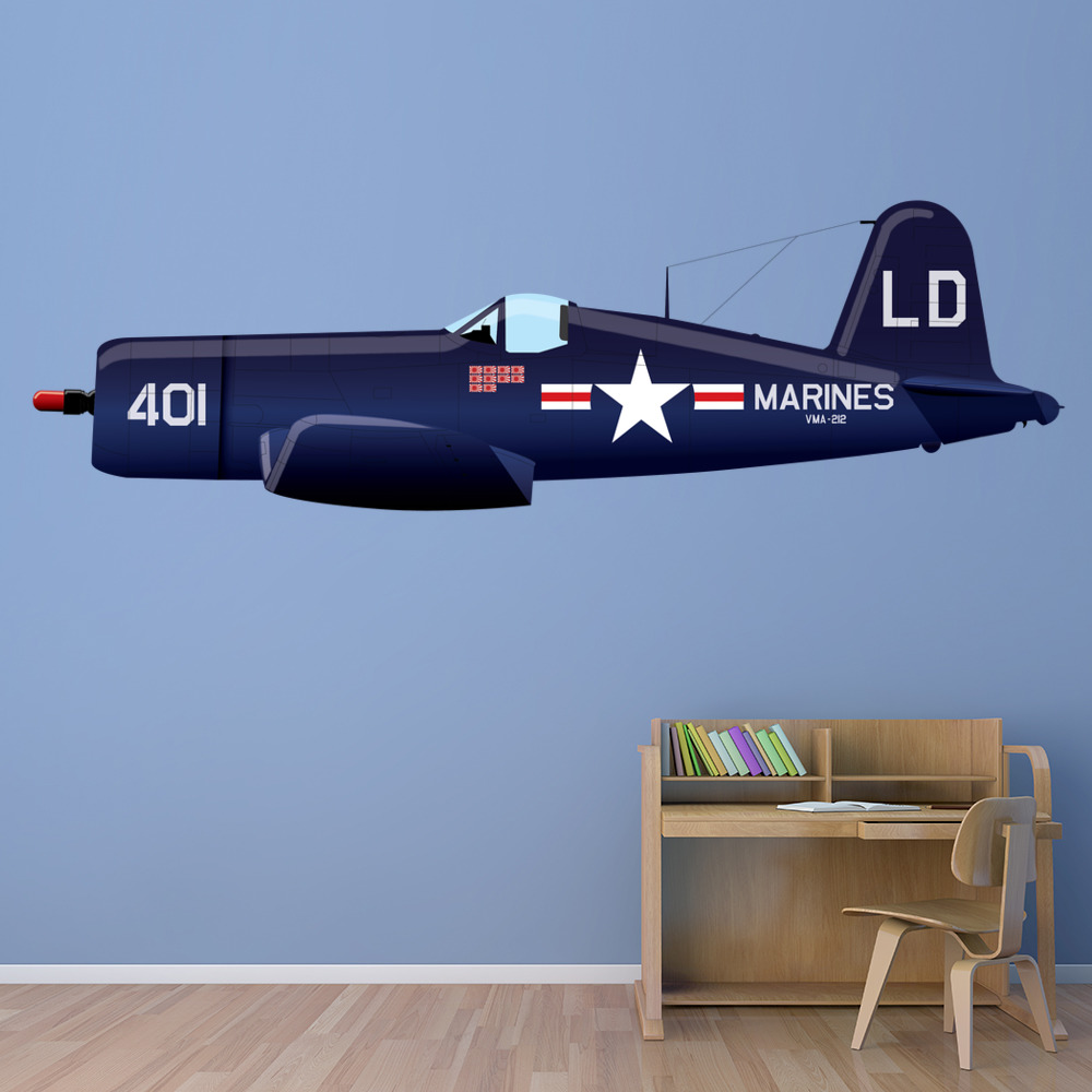 Classic Fighter Plane Wall Sticker