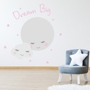 Clouds Moon Star Dream Big Nursery Wall Sticker