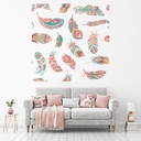 Colourful Feathers Boho Wall Sticker Set
