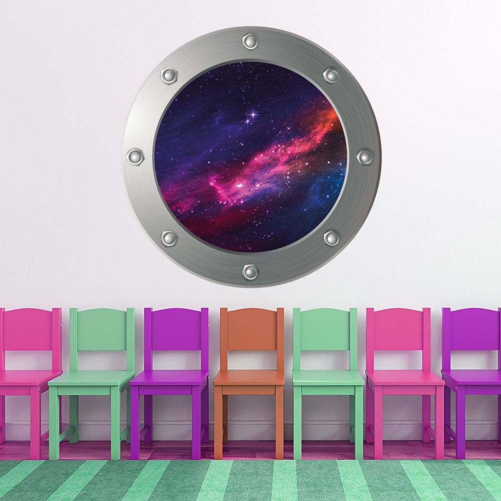 Cosmic Space Porthole Wall Sticker