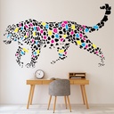 Colourful Spotted Leopard Safari Animals Wall Sticker