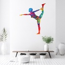 Colourful Yoga Pose Yoga Studio Decor Wall Sticker