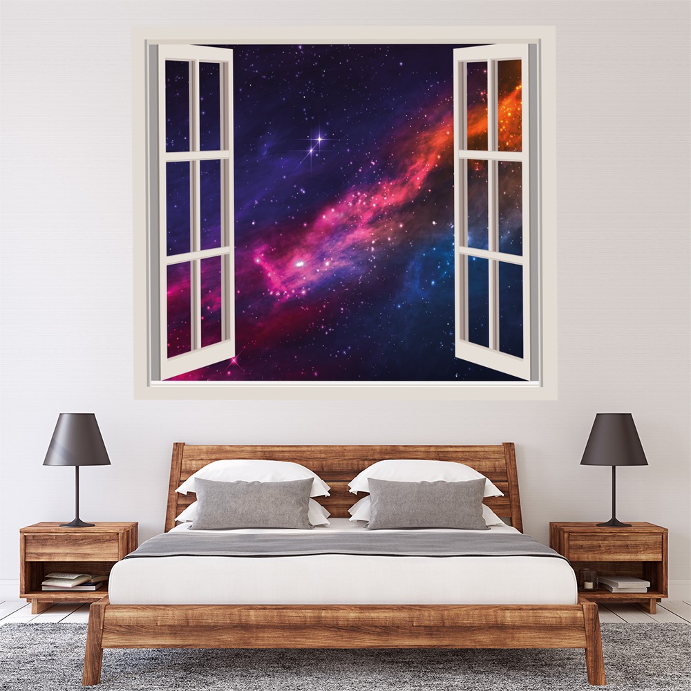Cosmic Space 3D Window Wall Sticker