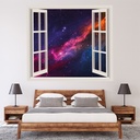 Cosmic Space 3D Window Wall Sticker