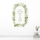 Creating Yourself Inspirational Quote Tropical Floral Frame Wall Sticker