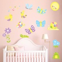 Cute Birds & Butterflies Wall Sticker Set
