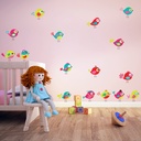 Cute Birds Chicks Wall Sticker Set