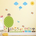 Cute Garden Scene Wall Sticker Set