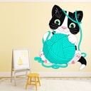 Cute Kitten Cat Wall Sticker