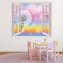 Dandelion Rainbow 3D Window Wall Sticker