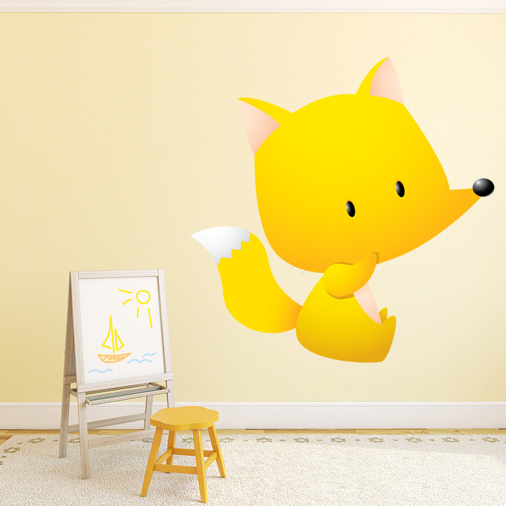 Cute Baby Fox Wall Sticker