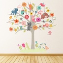 Cute Animals Nursery Tree Wall Sticker