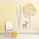 Deer & Trees Woodland Animals Wall Sticker
