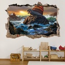 Dimetrodon Dinosaur 3D Hole In The Wall Sticker