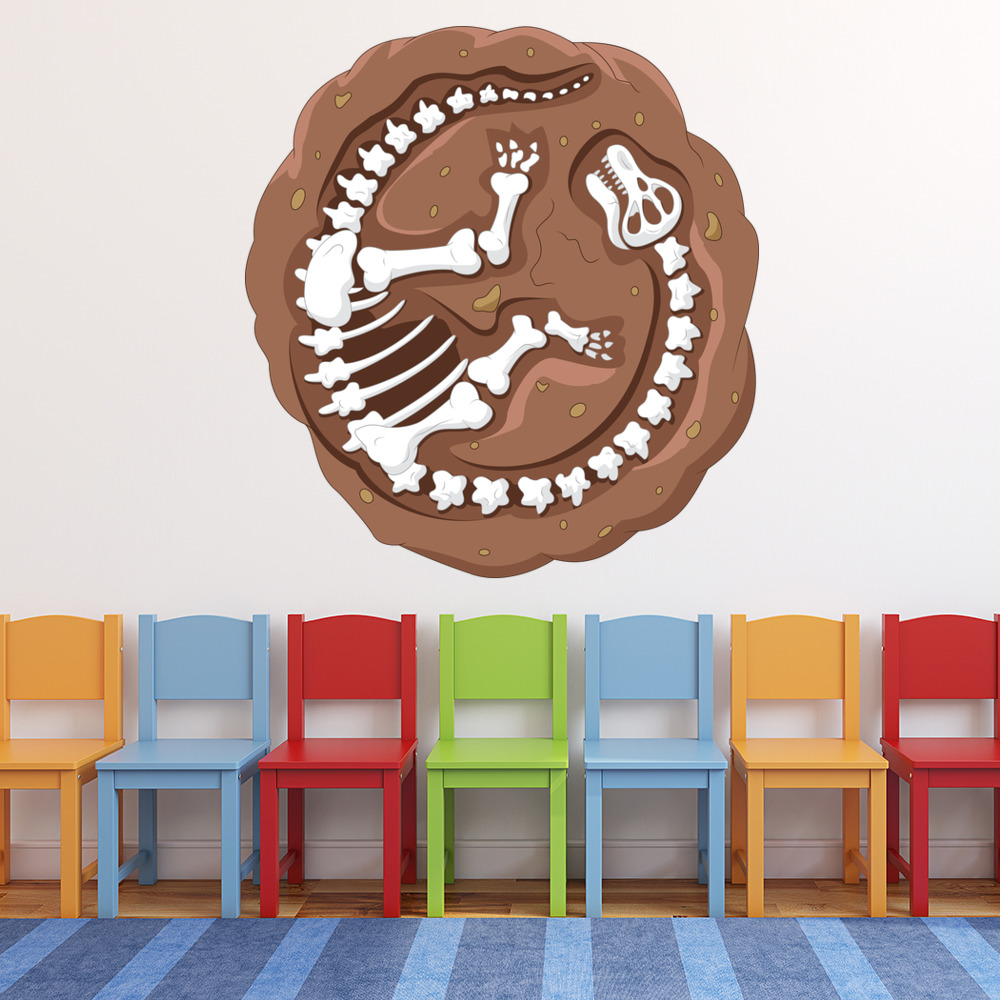 Dinosaur Skeleton Fossil Wall Sticker