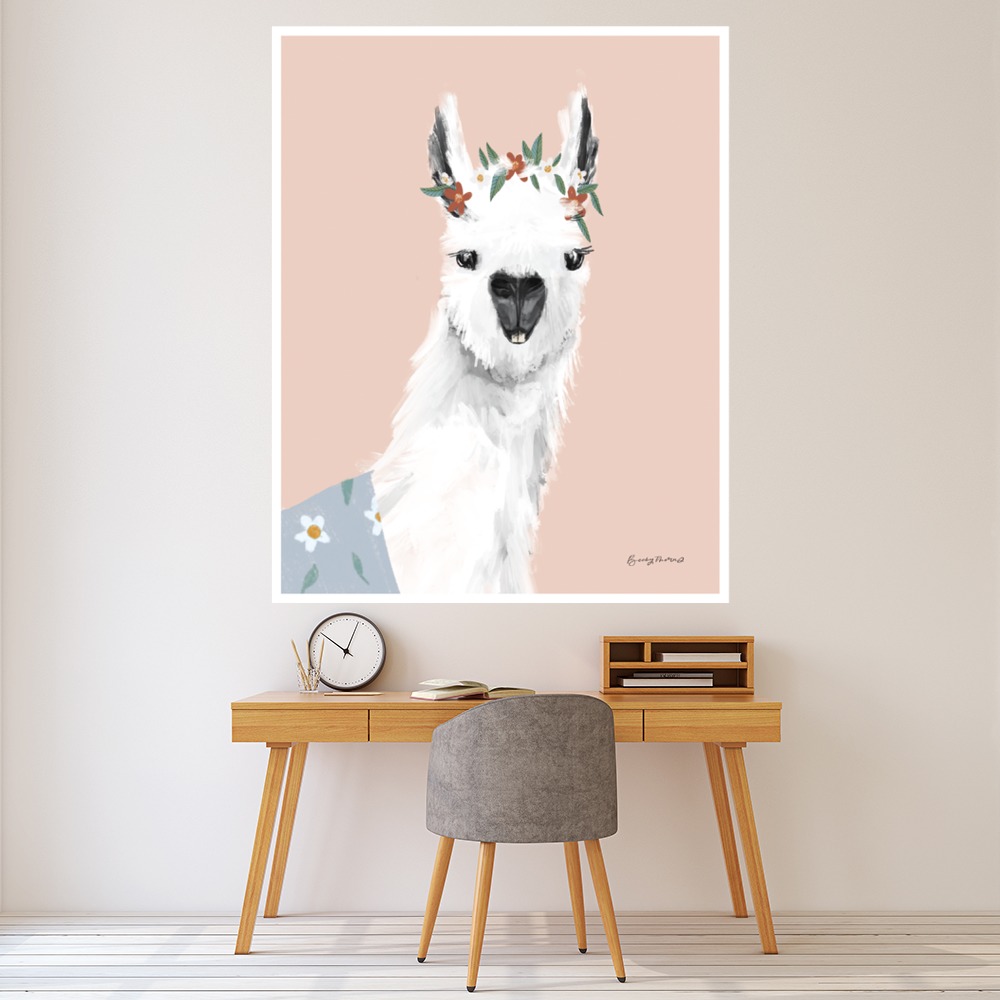 Delightful Alpacas I Wall Sticker by Becky Thorns