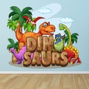 Dinosaurs T-Rex Stegosaurus Wall Sticker