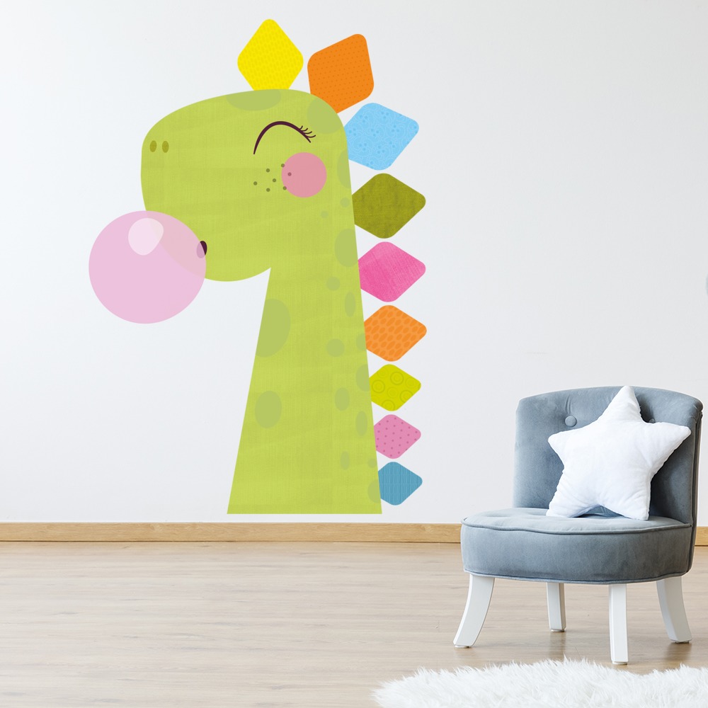 Dinosaur Bubble Gum Wall Sticker by Les Petits Buttons