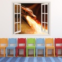 Dragon Fire 3D Window Wall Sticker