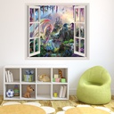Dragon Paradise 3D Window Wall Sticker