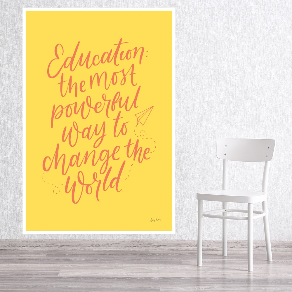 Education for Change Wall Sticker by Becky Thorns