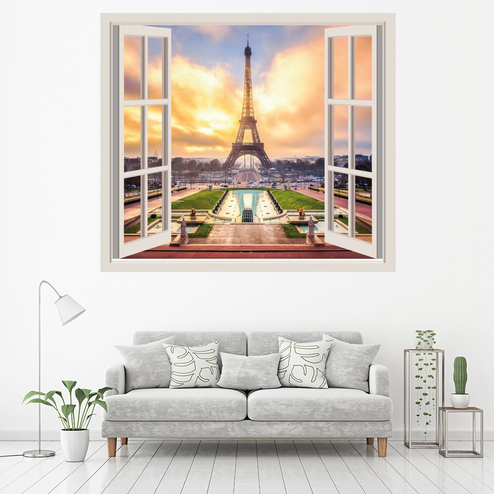 Eiffel Tower Paris 3D Window Wall Sticker