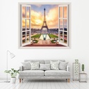 Eiffel Tower Paris 3D Window Wall Sticker