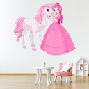Fairytale Princess White Horse Wall Sticker