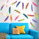 Feather Decorative Wall Sticker Set