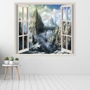 Fantasy Castle 3D Window Wall Sticker