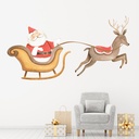 Father Christmas & Sleigh Wall Sticker