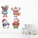 Festive Friends Polar Bear Reindeer Christmas Wall Sticker