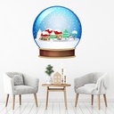 Festive Snow Globe Christmas Wall Sticker