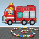 Fire Engine Childrens Wall Sticker