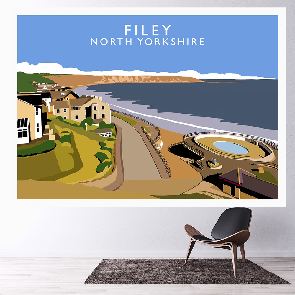 Filey Wall Sticker by Richard O'Neill