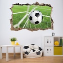 Football Goal 3D Hole In The Wall Sticker