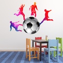 Football Players Goal Wall Sticker