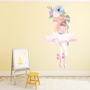 Flower Girl Ballet Dancer Wall Sticker