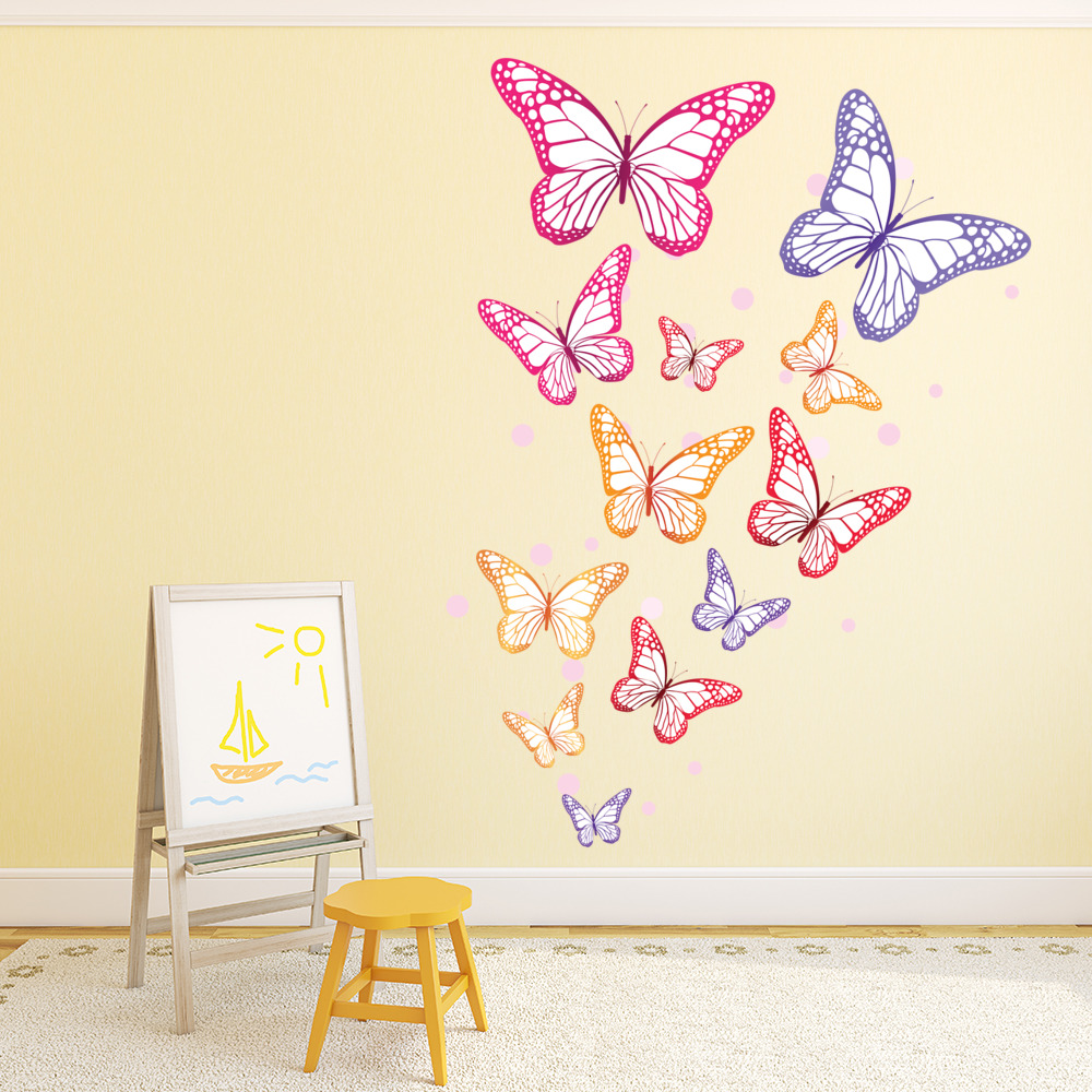 Flutter Butterflies Wall Sticker Set