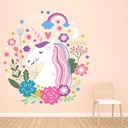 Flower Unicorn Rainbows Stars Wall Sticker