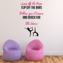 Follow Your Dreams Gymnastics Quote Wall Sticker