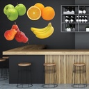 Fresh Fruit Apples Pear Orange Wall Sticker Set