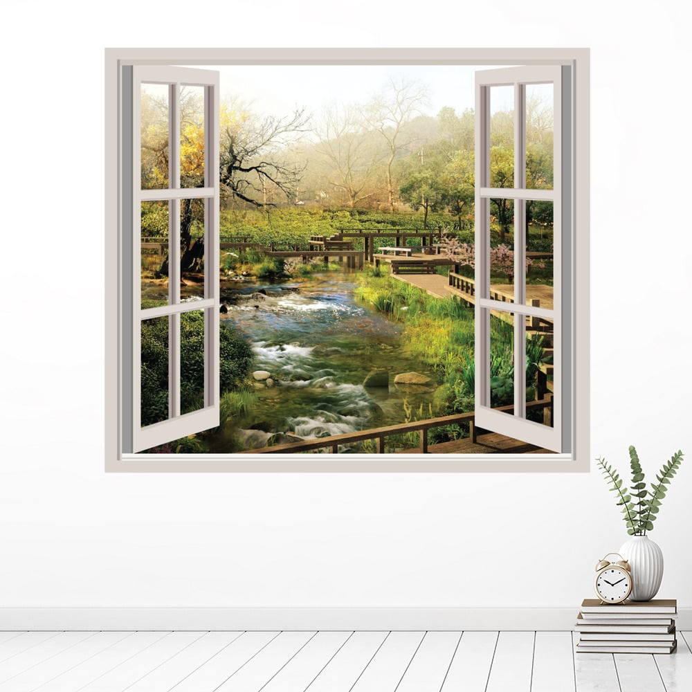 Forest River 3D Window Wall Sticker - Mod1